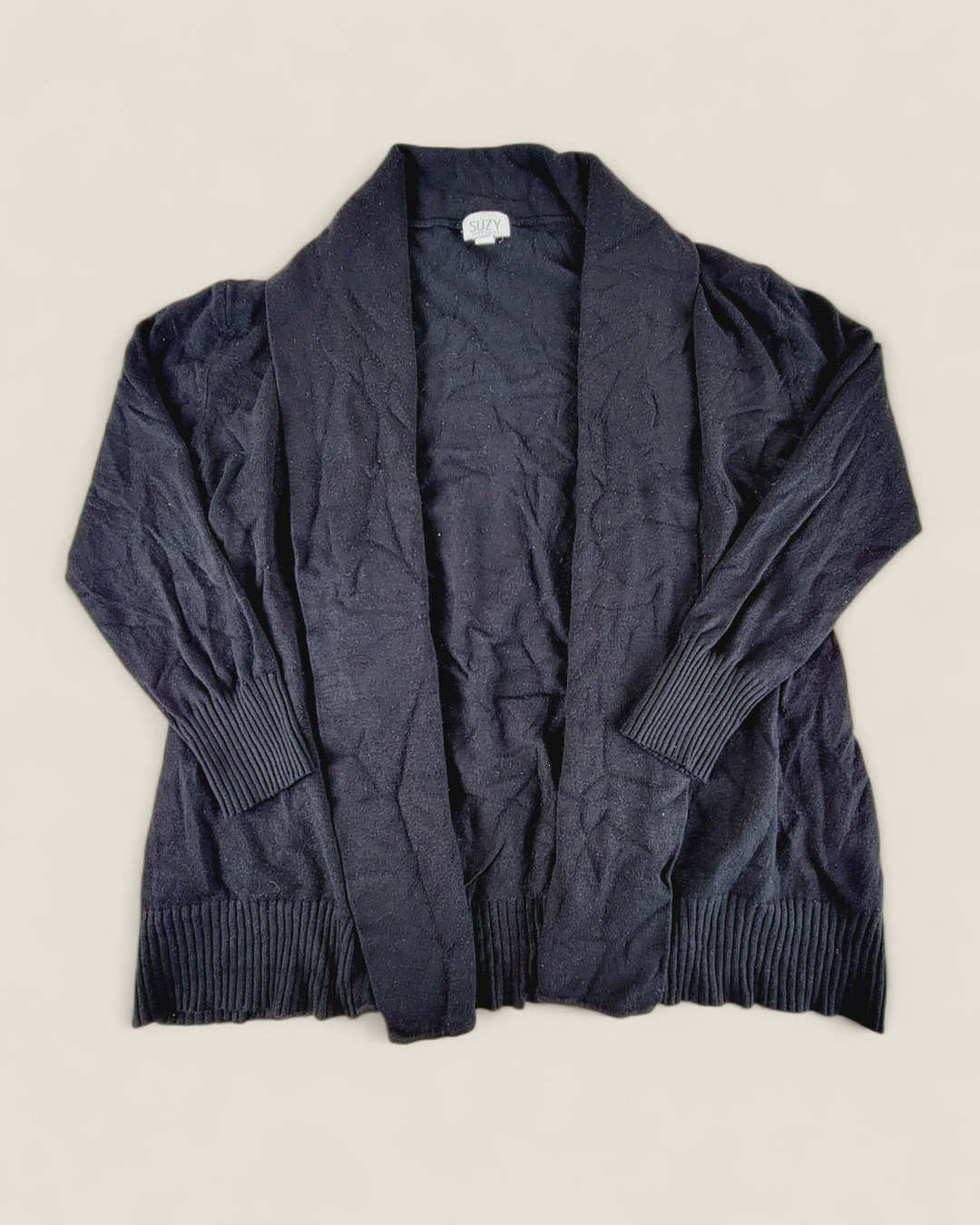 SUZY SHEIR BLACK CARDIGAN SWEATER LADIES PRE-LOVED