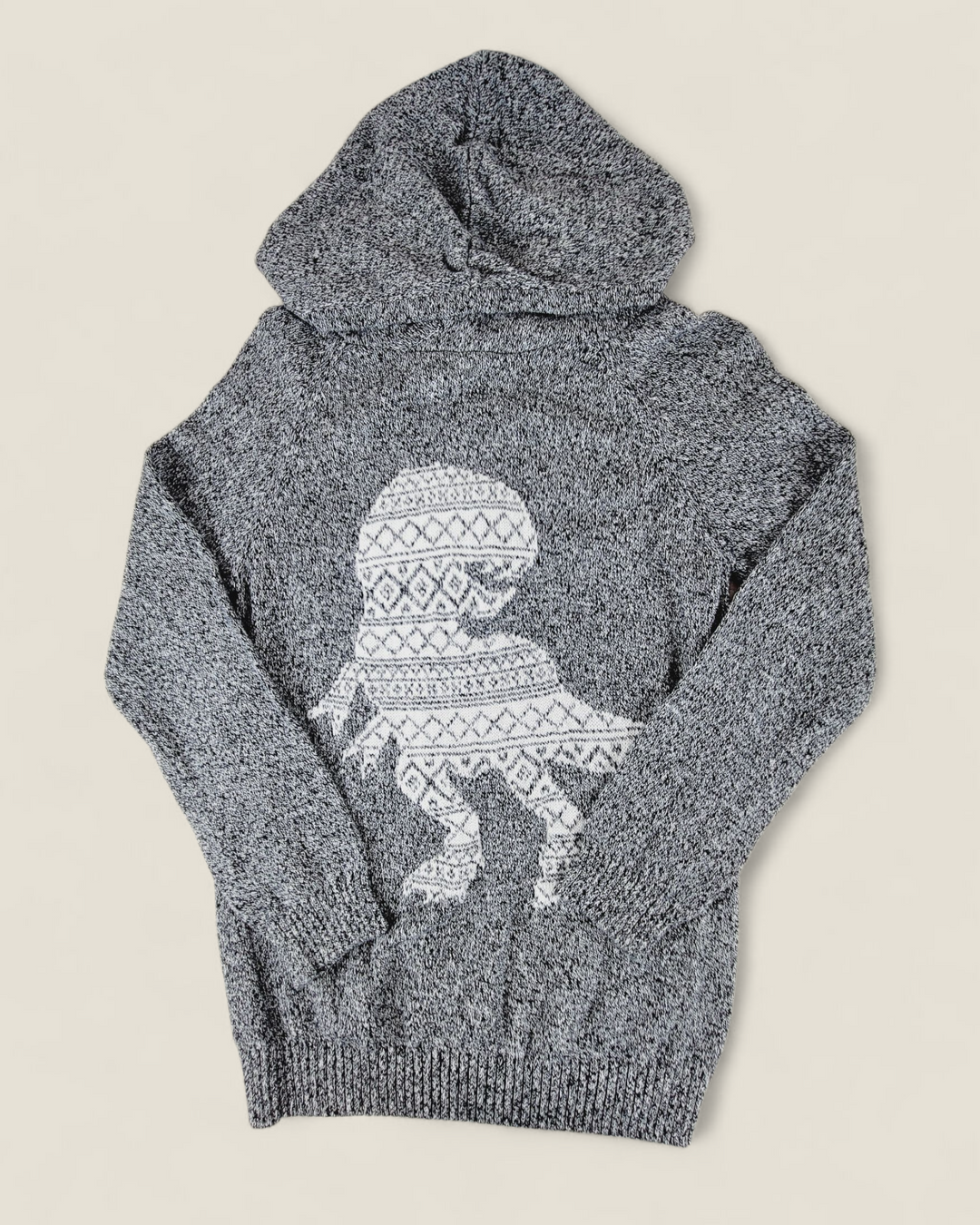 GEORGE GREY HOLIDAY DINOSAUR HOODIE BOYS 10-12Y PRE-LOVED