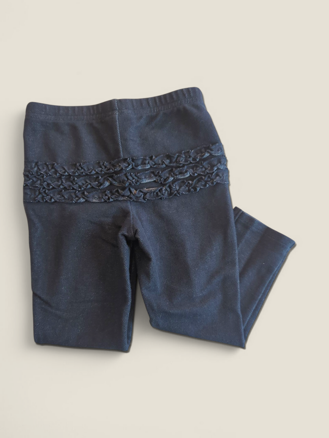 JUMPING BEANS DENIM RUFFLE BOTTOM PANTS 24M PRE-LOVED