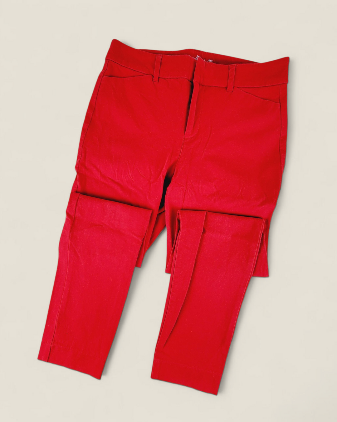 OLD NAVY PIXIE HIGH RISE RED PANTS LADIES SIZE 4 PRE-LOVED