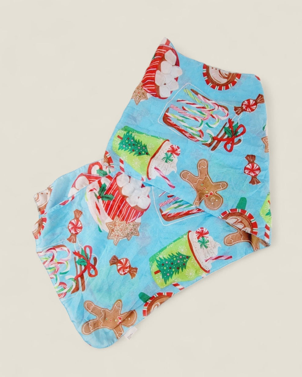HOLIDAY TREATS BLUE SCARF PRE-LOVED