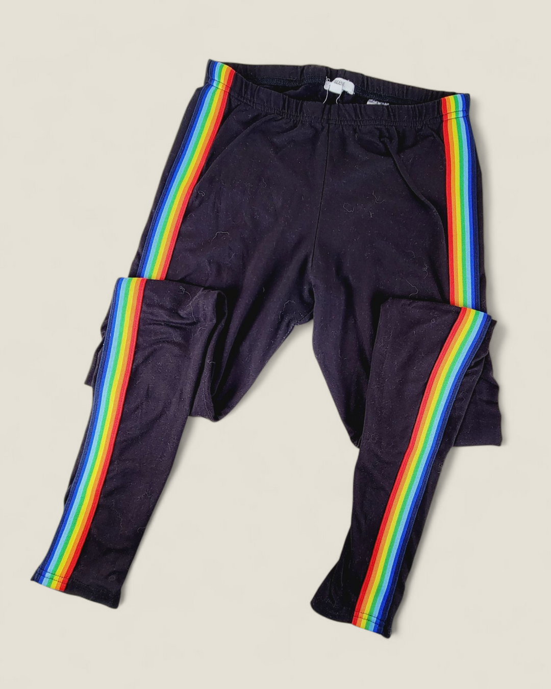 ARDENE RAINBOW STRIPED LEGGINGS LADIES SMALL PRE-LOVED