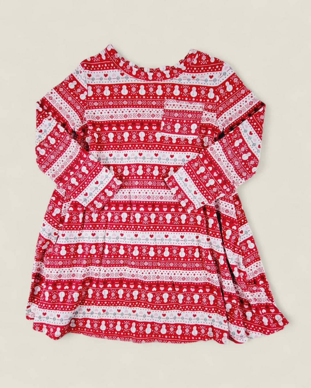GEORGE HOLIDAY SNOWMAN DRESS GIRLS 5Y PRE-LOVED