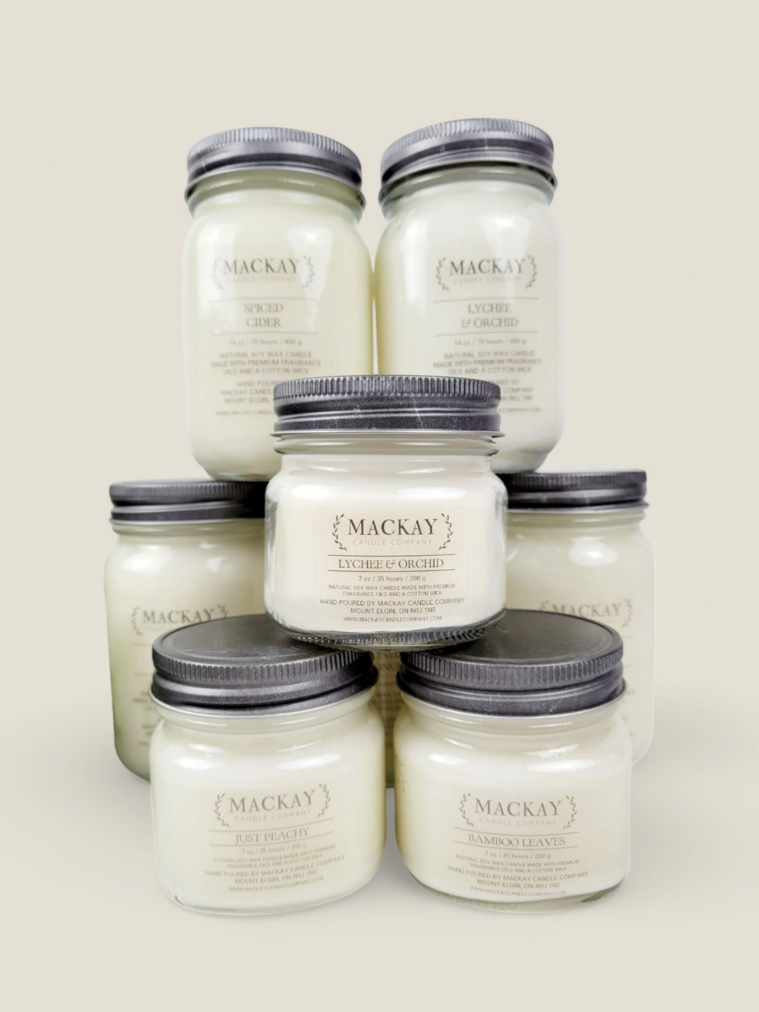 MacKay Candle Company, Rustic Mason Jar Candles *2 Sizes*