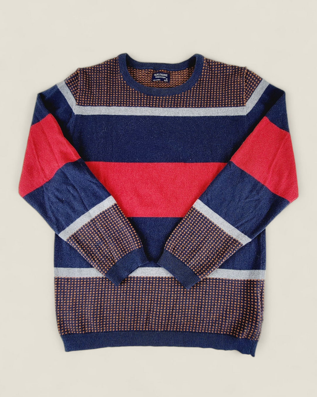 NUKUTAVAKE STRIPED SWEATER BOYS 12Y PRE-LOVED