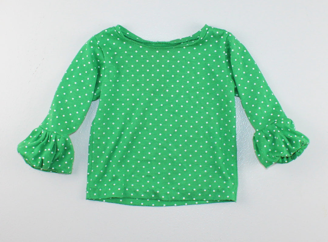 MARYJOYS TOP GREEN APPROX 6-12M PRE-LOVED