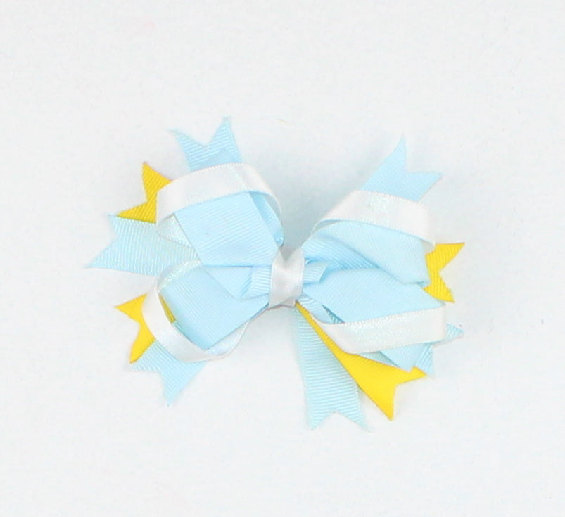 BLUE RIBBON BOW CLIP PRE-LOVED
