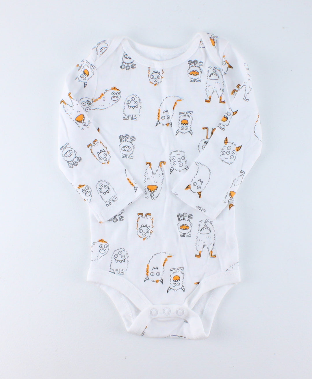 JOE FRESH MONSTER LONG SLEEVE ONESIE 3-6M PRE-LOVED