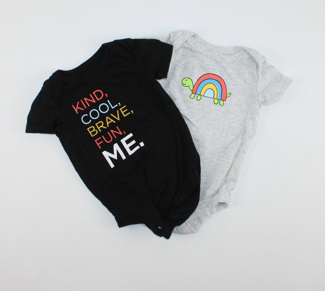 GEORGE 2 PACK ONESIES 0-3M PRE-LOVED