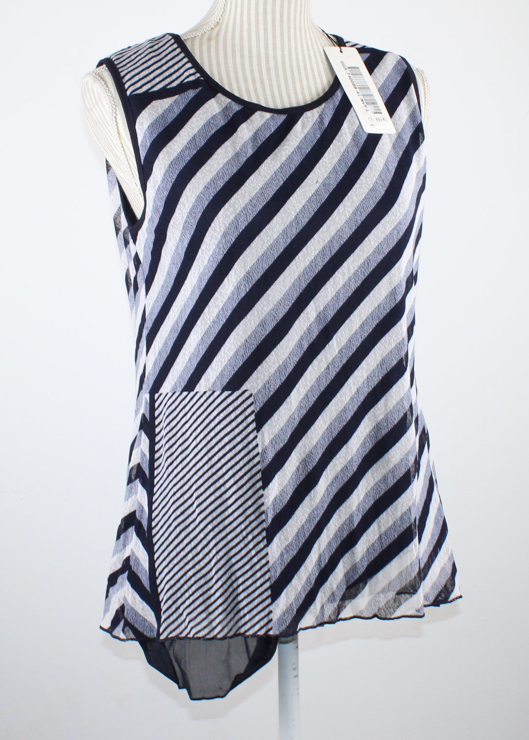 LAVENA FASHION STRIPED TOP LADIES LARGE PRE-LOVED