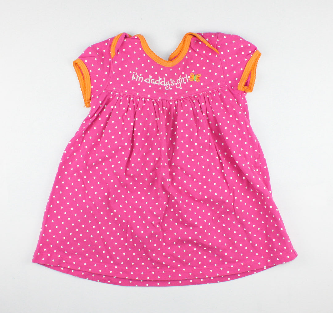 CARTER'S DADDY'S GIRL PINK DRESS 18M PRE-LOVED
