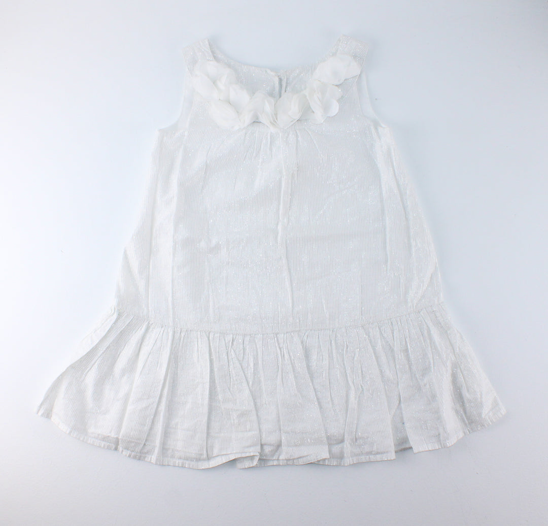 TCP WHITE & SILVER DRESS 4Y PRE-LOVED