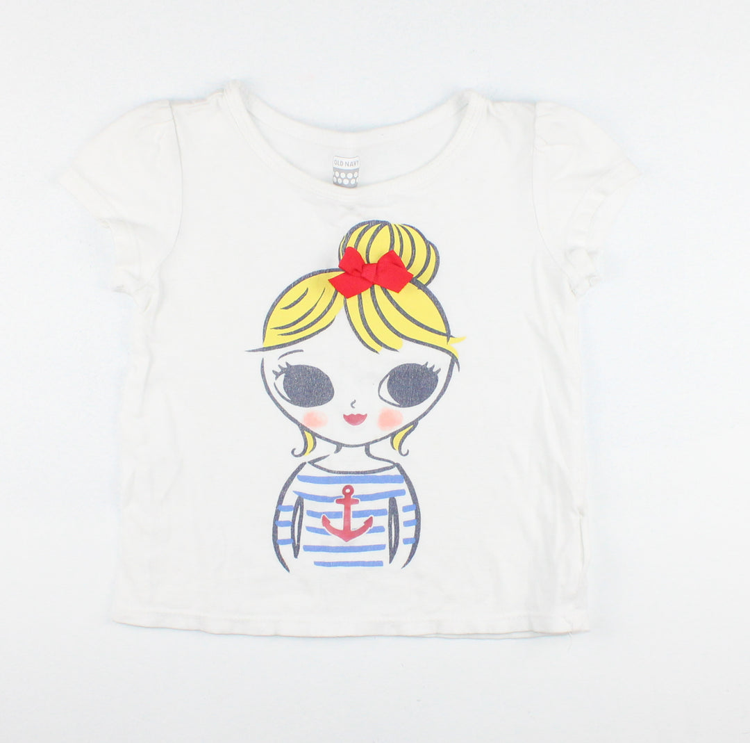 OLD NAVY WHITE TEE 2T PRE-LOVED