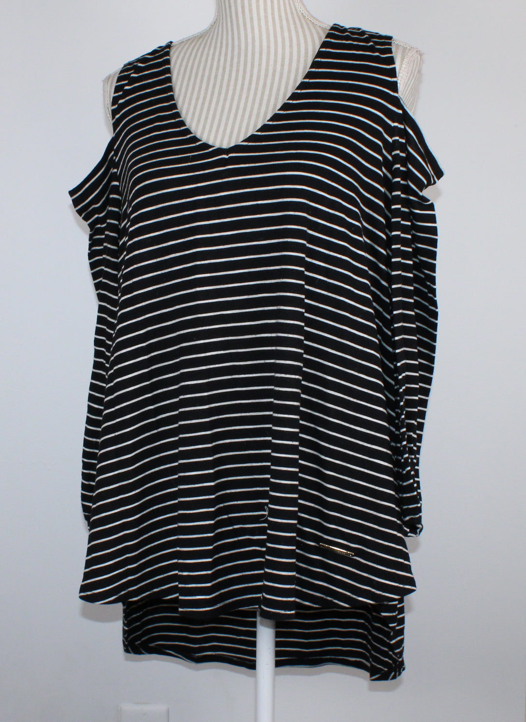 JONES STRIPED STRETCH TOP LADIES XL PRE-LOVED