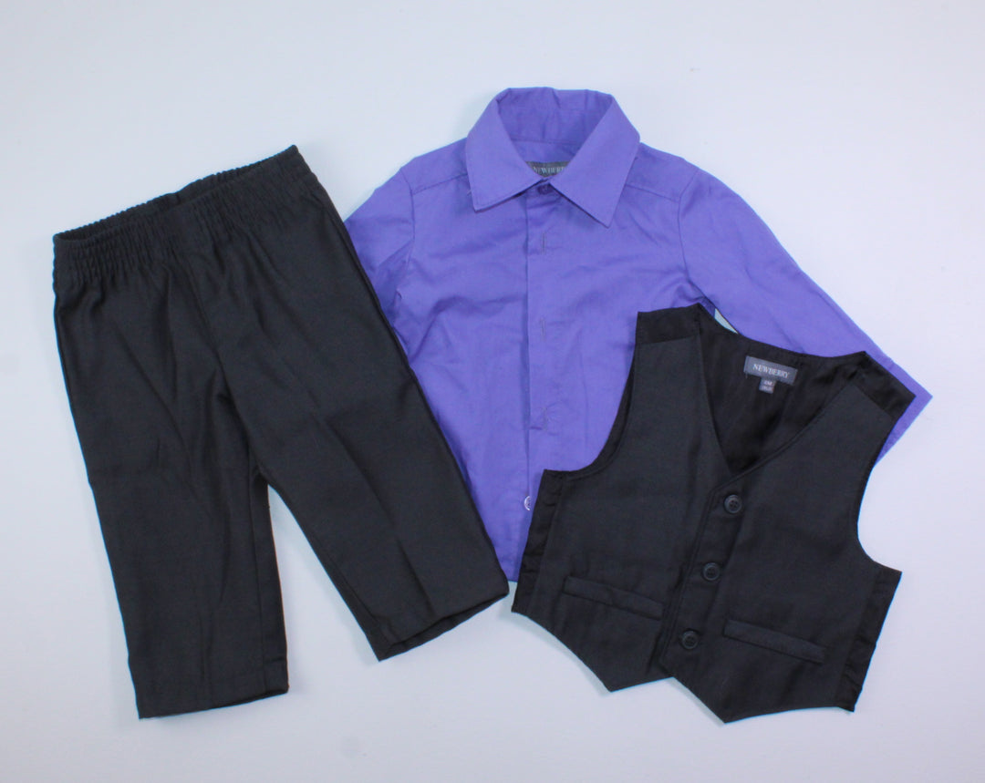 NEWBERRY PURPLE/BLACK OUTFIT 6M PRE-LOVED