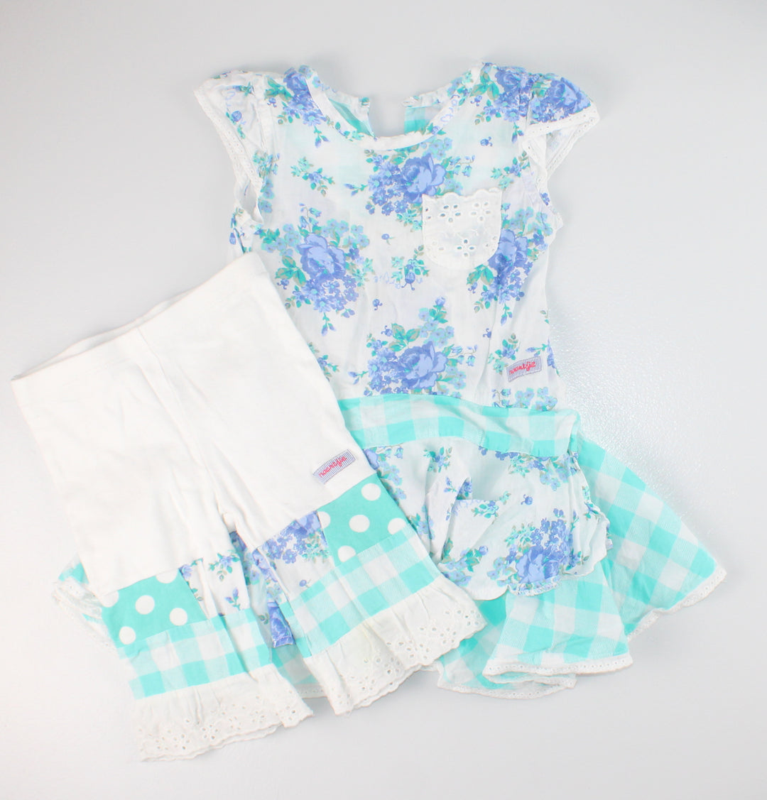 NAARTJIE BLUE FLORAL OUTFIT 12-18M/18-24M PRE-LOVED