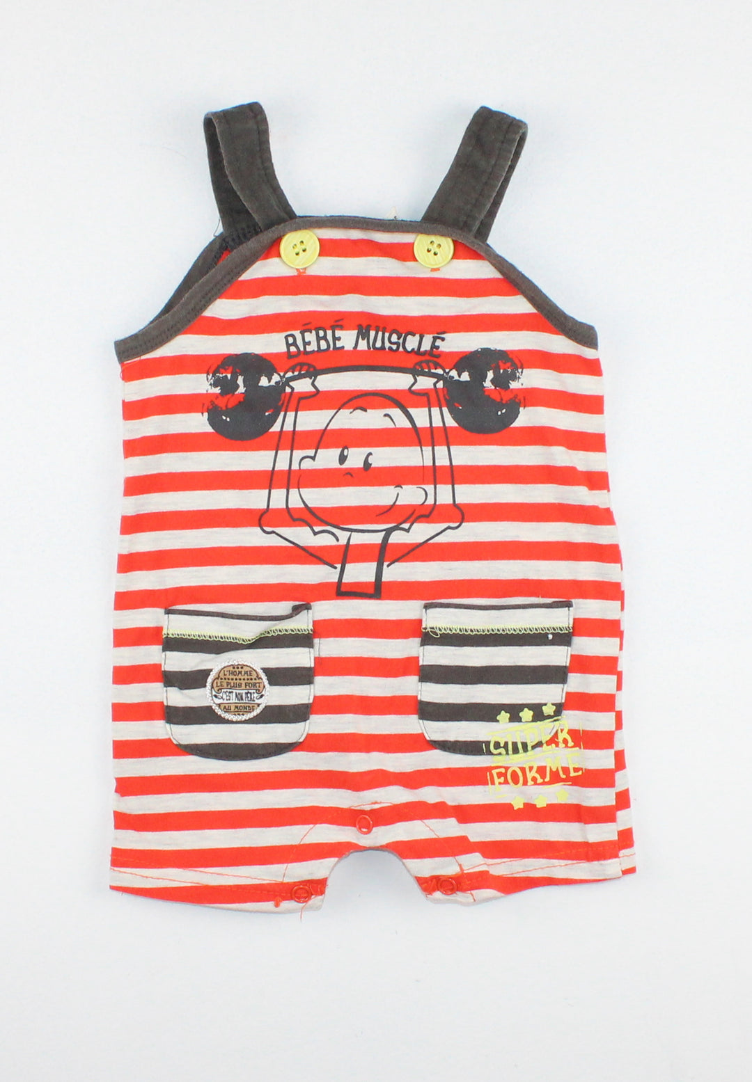 DEUX PAR DEUX RED STRIPED OVERALLS 3M PRE-LOVED