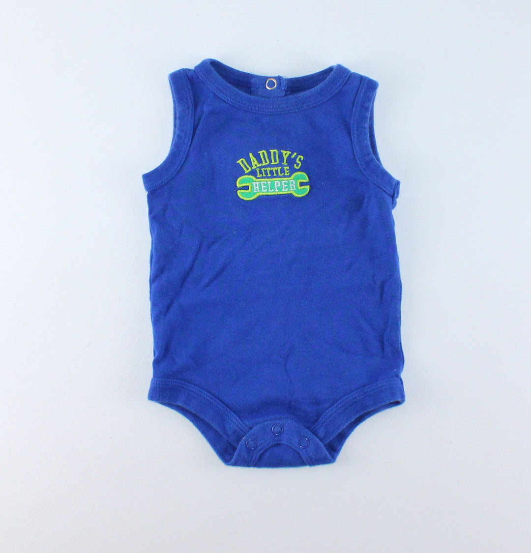 GEORGE DADDY'S LITTLE HELPER SLEEVELESS ONESIE 0-3M PRE-LOVED