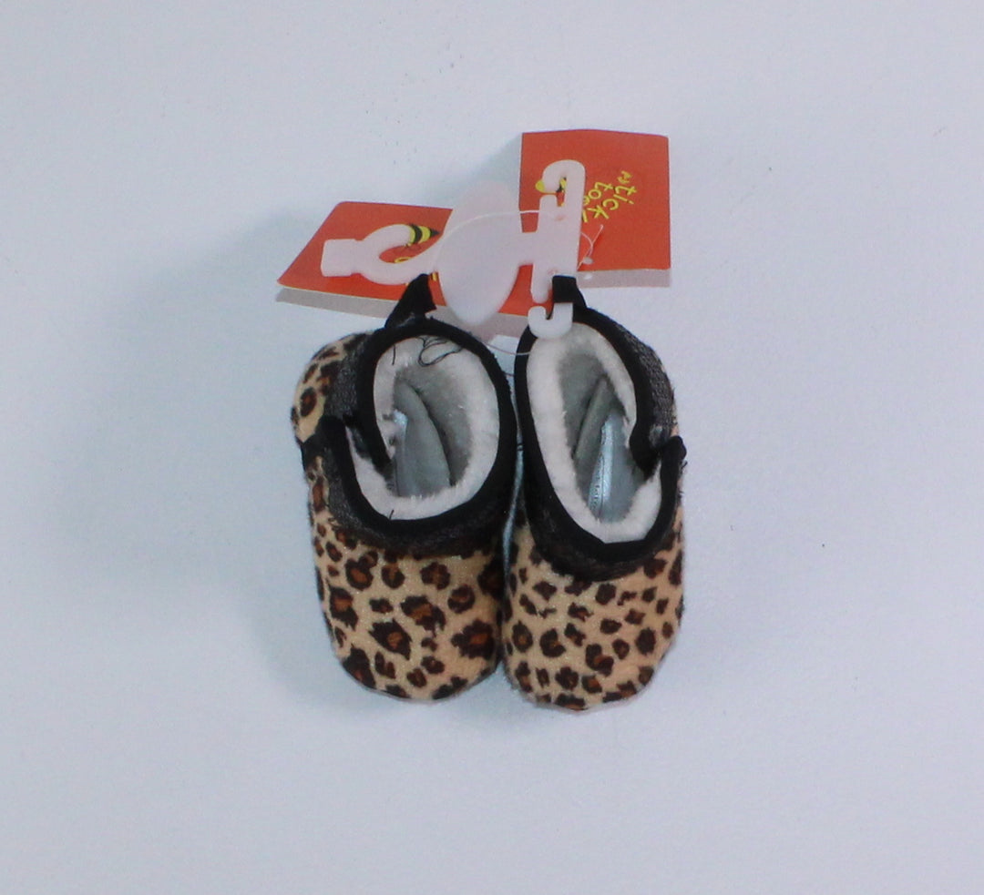 TICKLE TOES ANIMAL PRINT CRIB BOOTIES SIZE 2 INFANT PRE-LOVED