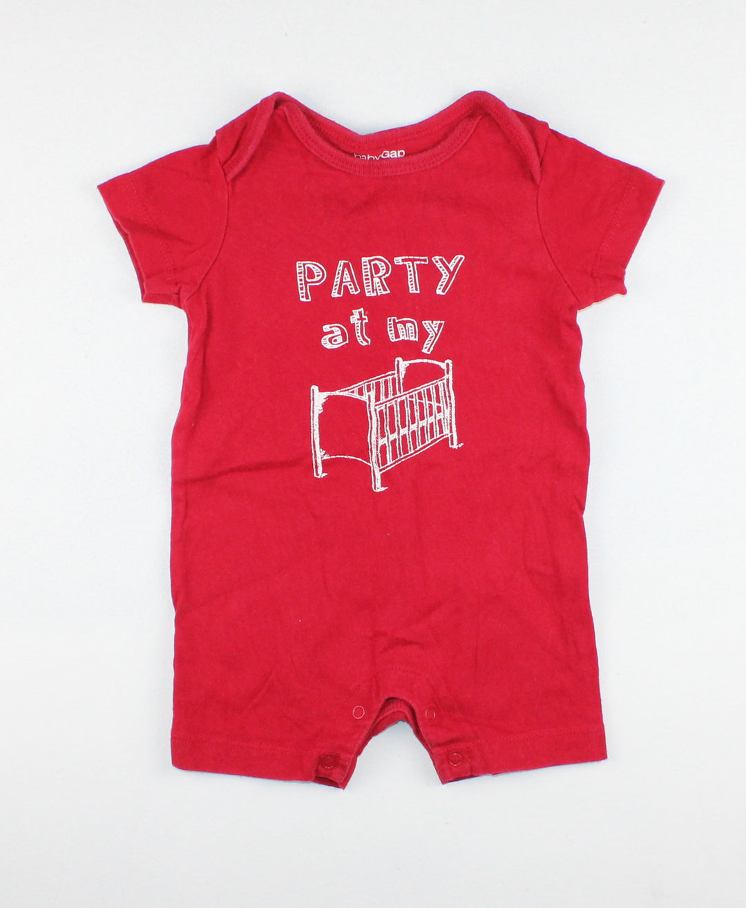 BABY GAP PARTY AT MY CRIB ROMPER 0-3M PRE-LOVED