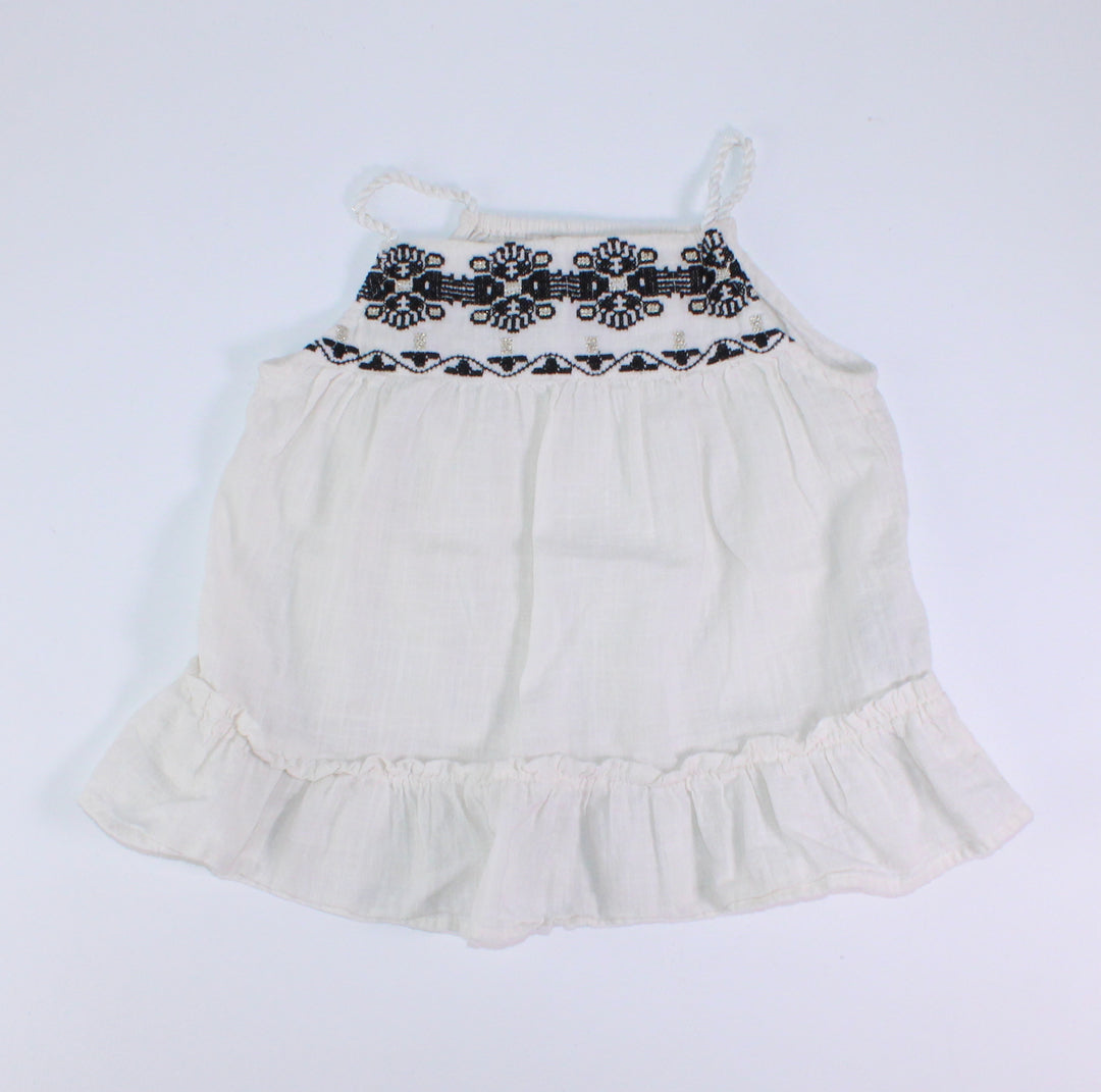 OLD NAVY CREAM TANK TOP 5Y PRE-LOVED