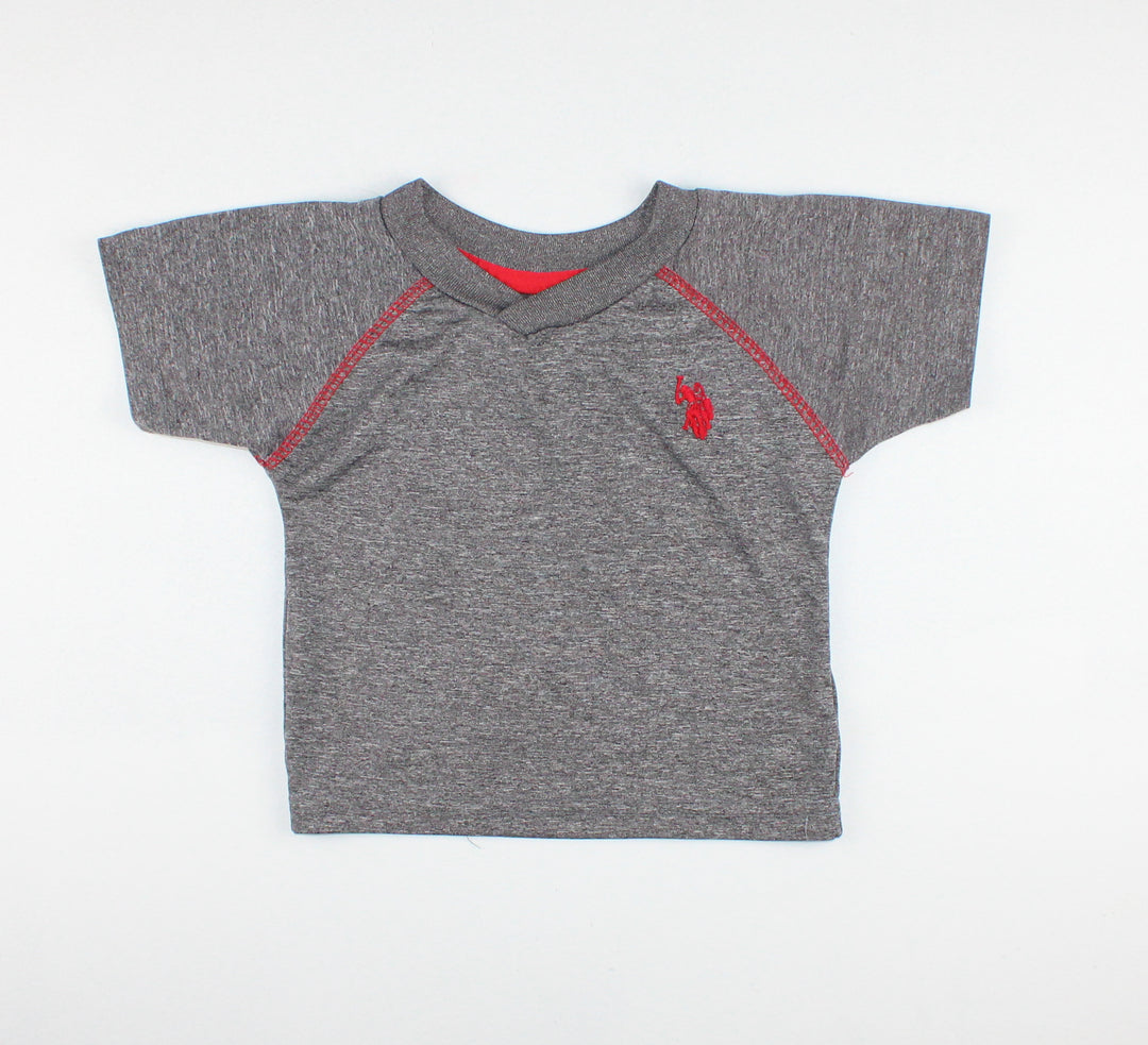 GREY ATHLETIC SHIRT APPROX. 3-6M PRE-LOVED