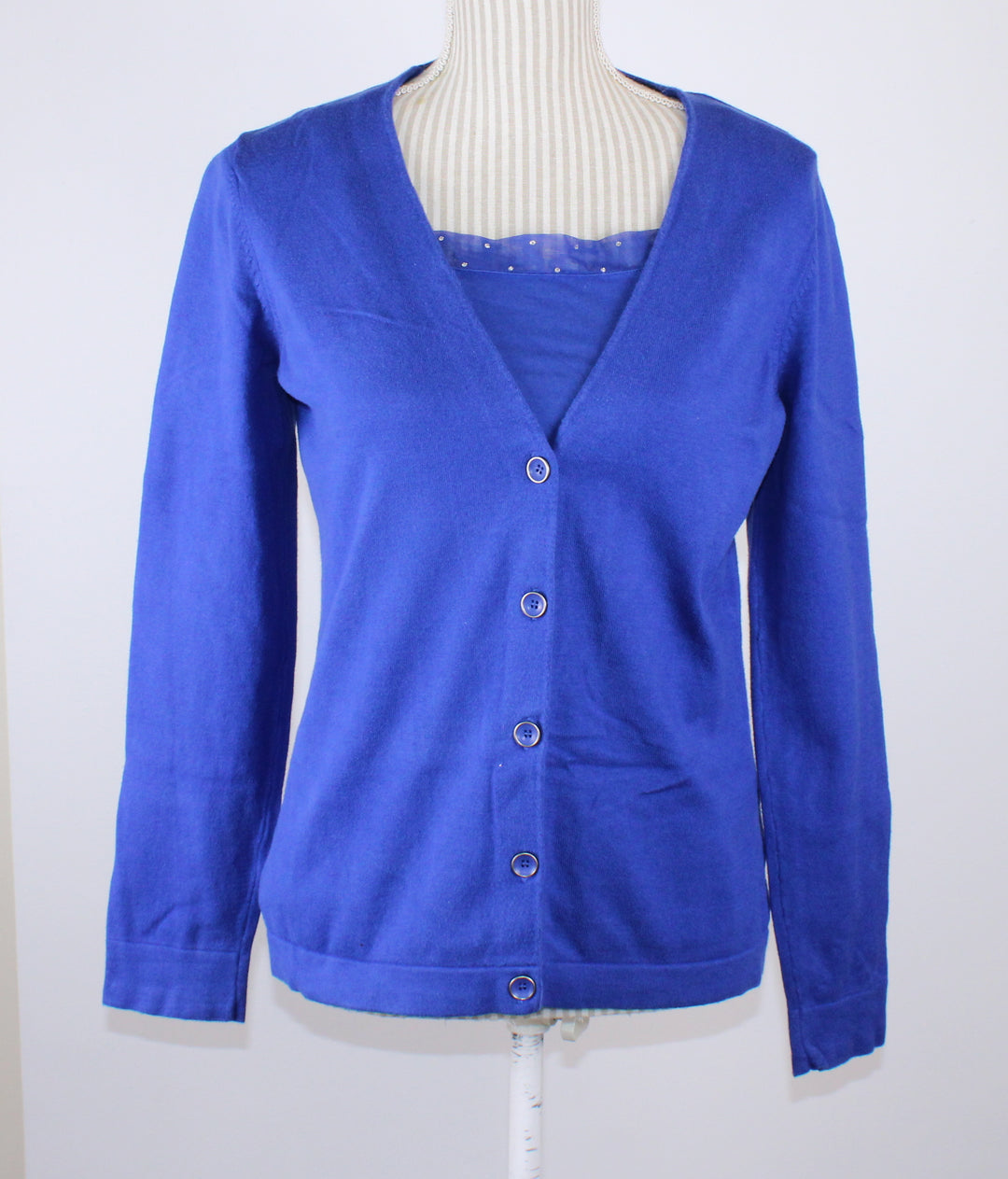 REFLECTIONS ROYAL BLUE TOP LADIES SMALL PRE-LOVED
