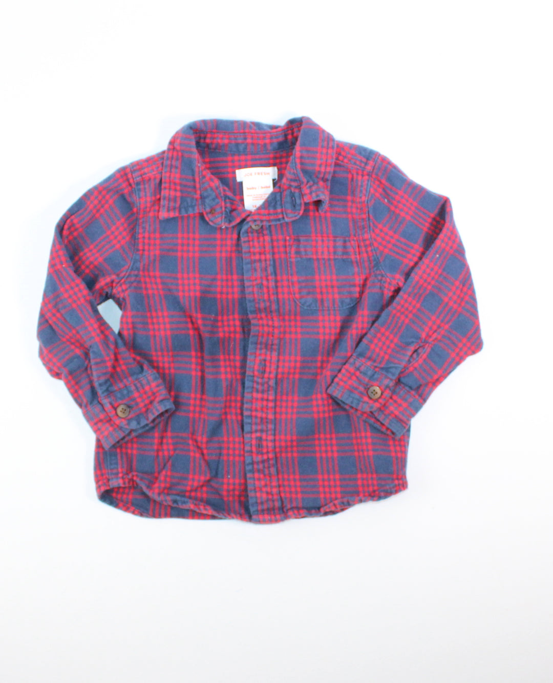 JOE FRESH PLAID TOP 18-24M PRE-LOVED
