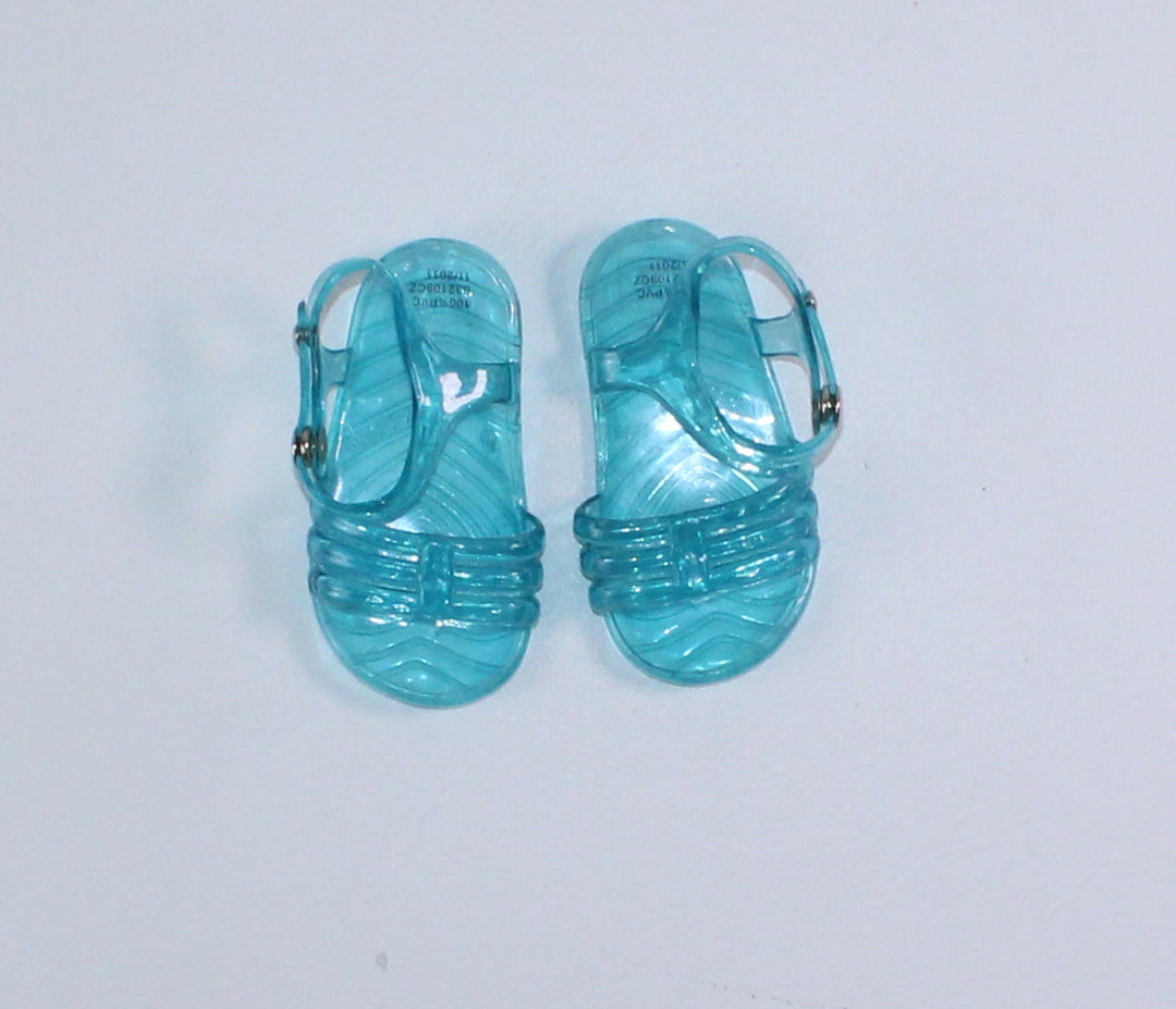 TEAL JELLY SHOES APPROX INFANT SIZE 2 PRE-LOVED