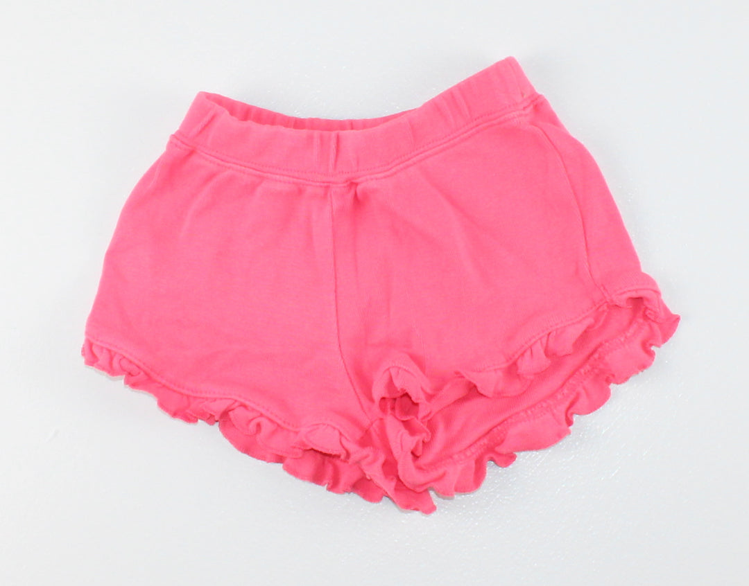 GYMBOREE COTTON CORAL SHORTS 6-12M PRE-LOVED