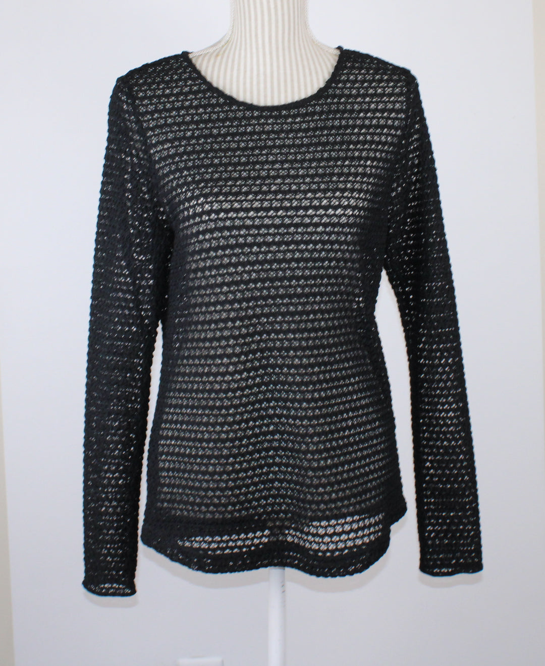 REFLECTIONS BLACK KNIT TOP LADIES MEDIUM PRE-LOVED