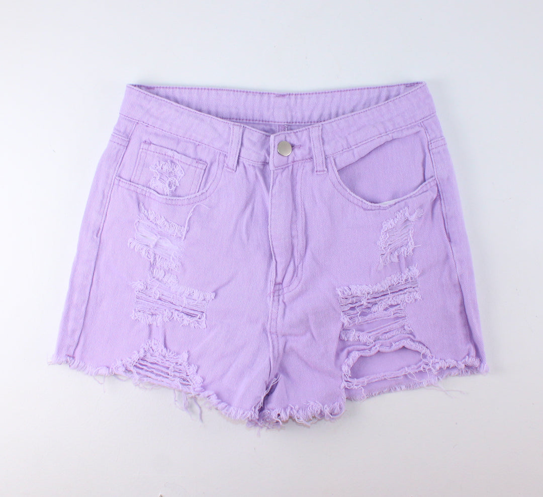 SHEIN PURPLE WORN SHORTS LADIES SIZE MEDIUM PRE-LOVED