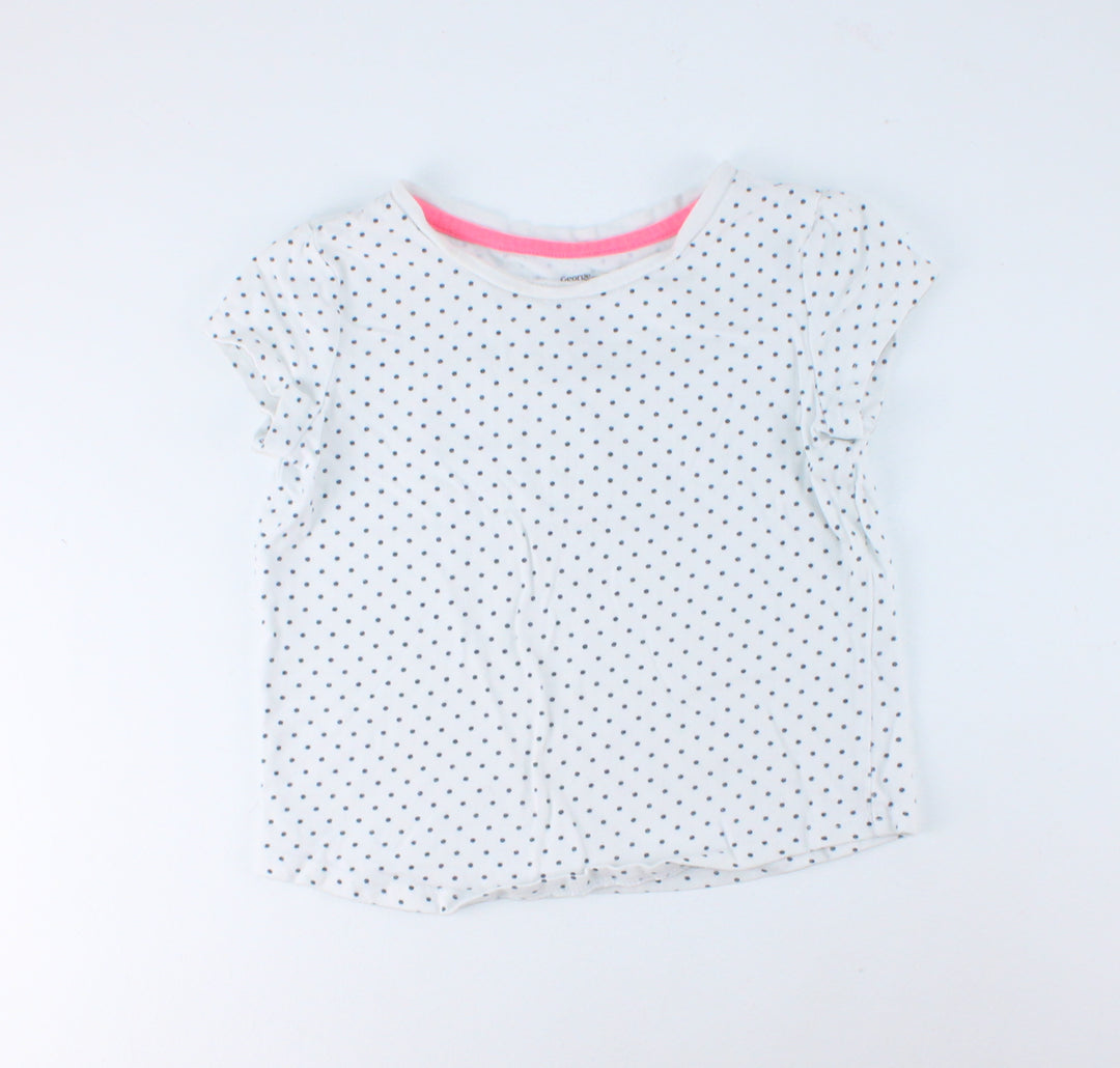 GEORGE POLKA DOT TEE 5Y PRE-LOVED