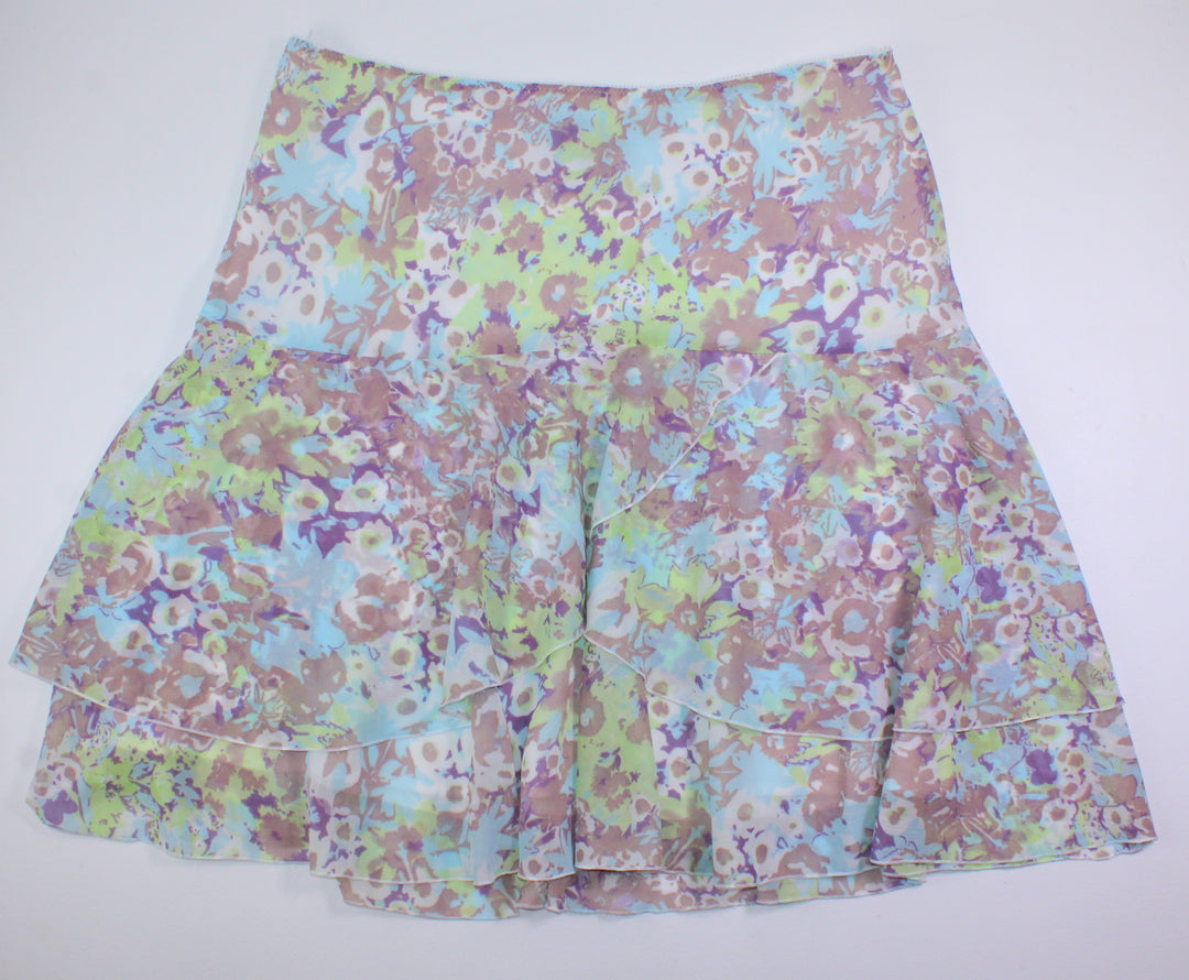 TRIBAL MULTI COLOURED SKIRT LADIES SIZE 10 PRE-LOVED