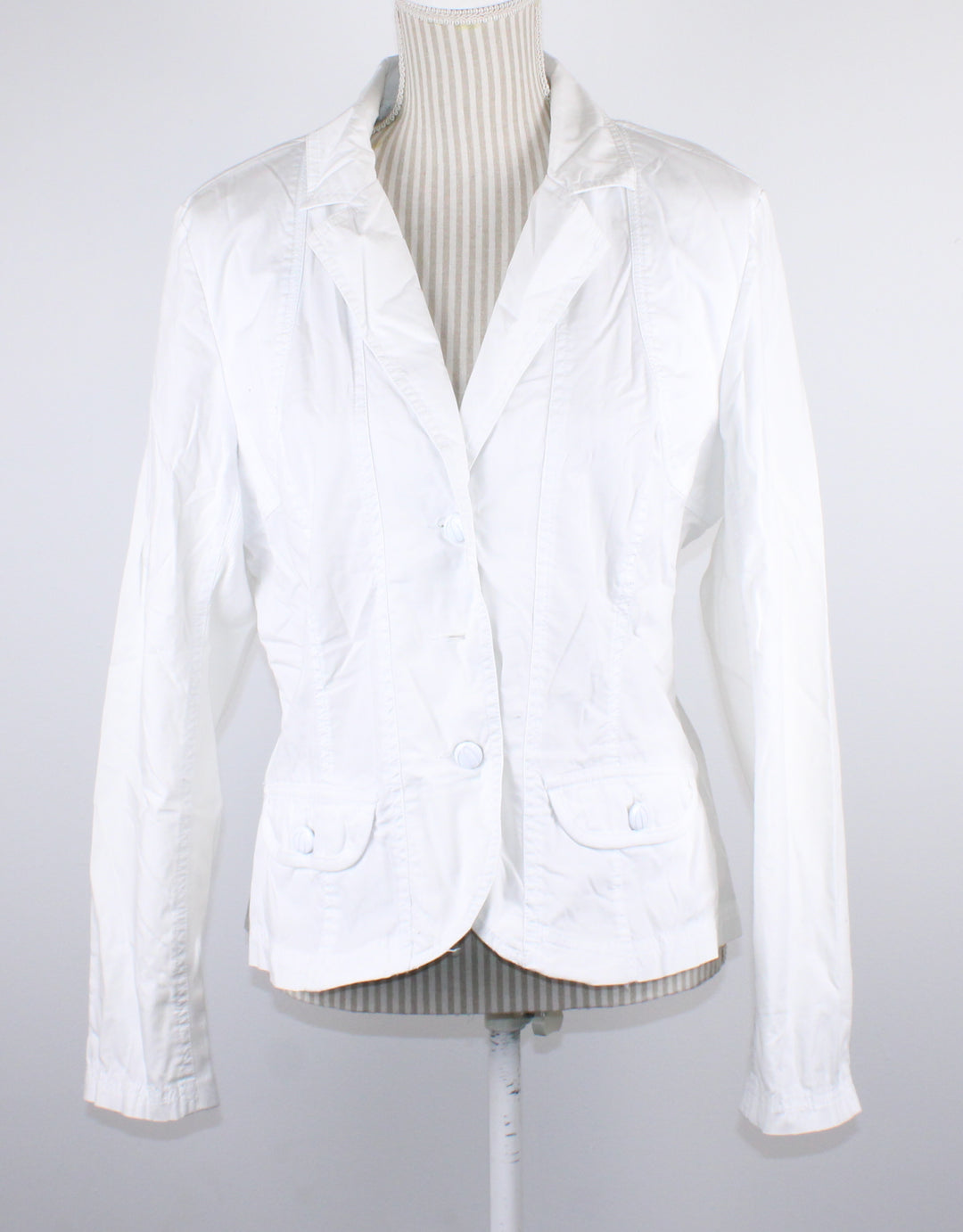 SPANNER WHITE BLAZER LADIES SIZE 12 PRE-LOVED