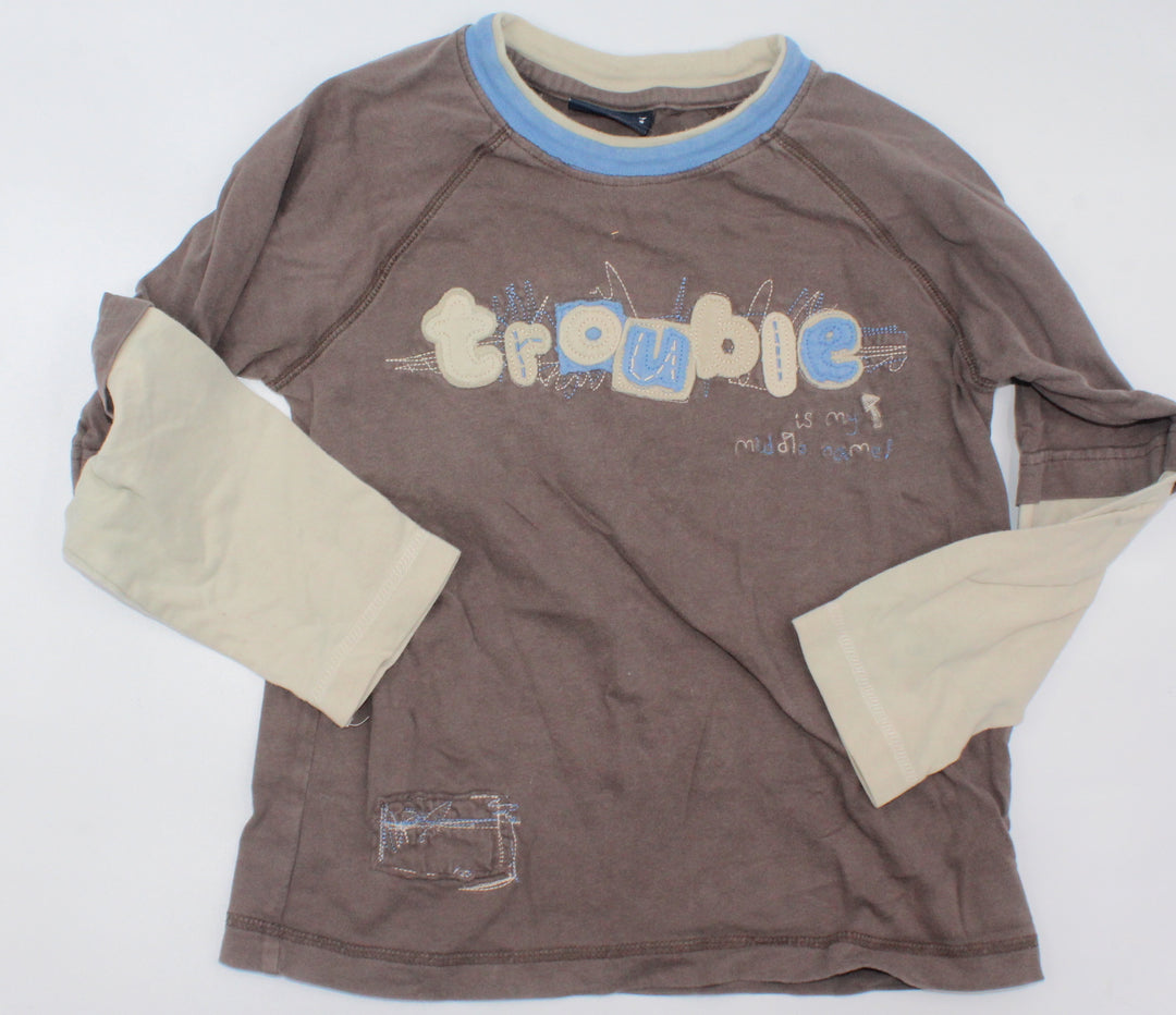 WOODLAND TROUBLE TOP 6Y PRE-LOVED