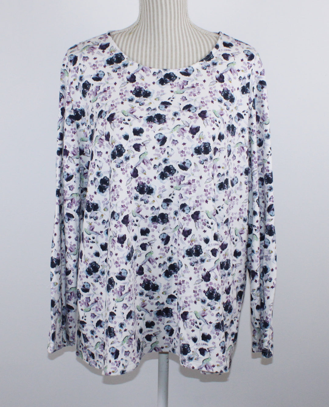 TIME SQUARE FLORAL TOP LADIES 3X PRE-LOVED