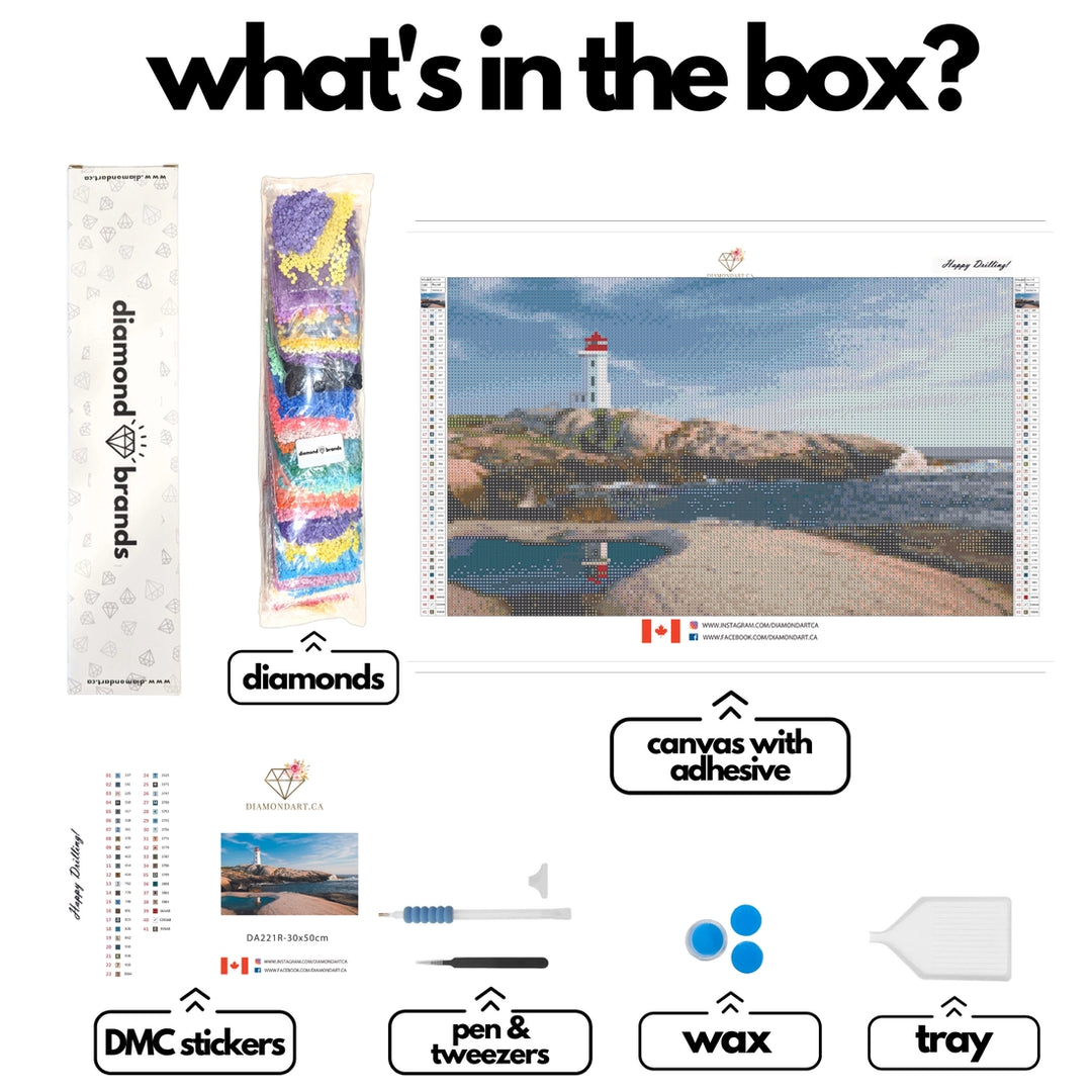 Diamond Brands, Diamond Art Kits - Afternoon At Peggy's Cove