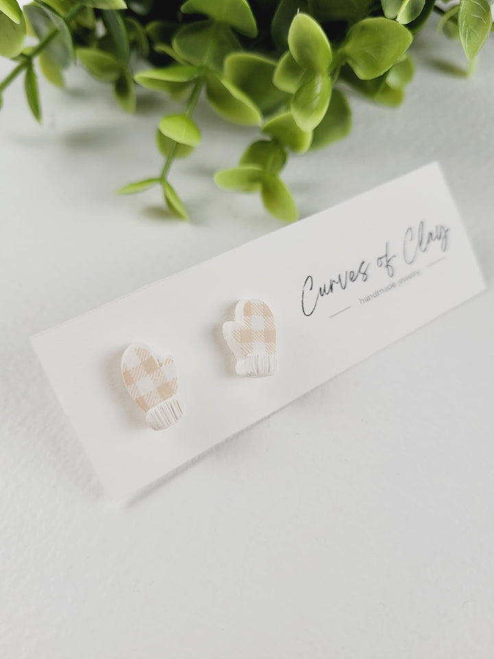 Curves of Clay, Holiday Stud Earrings