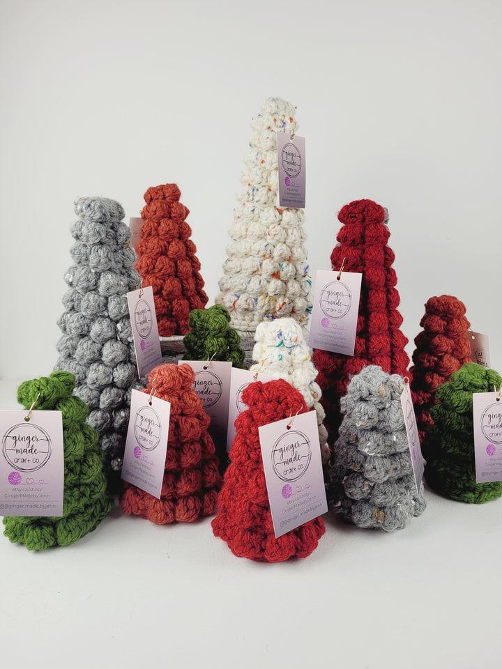 Ginger Made By Jenn, Holiday Bobble Tree Crochet Decor