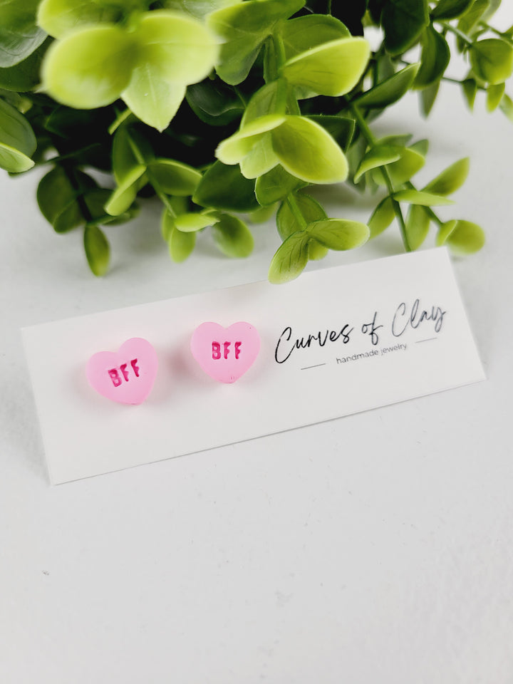 Curves of Clay, Valentine & Love Inspired Stud Earrings