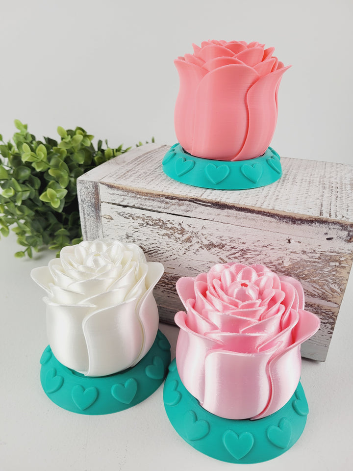 AB3D, 3D Printed Tealight Roses