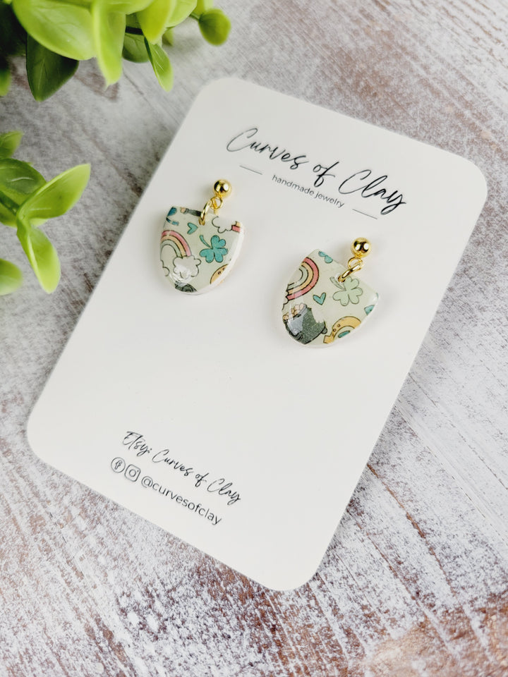 Curves of Clay, Easter and St. Patrick's Day Earrings