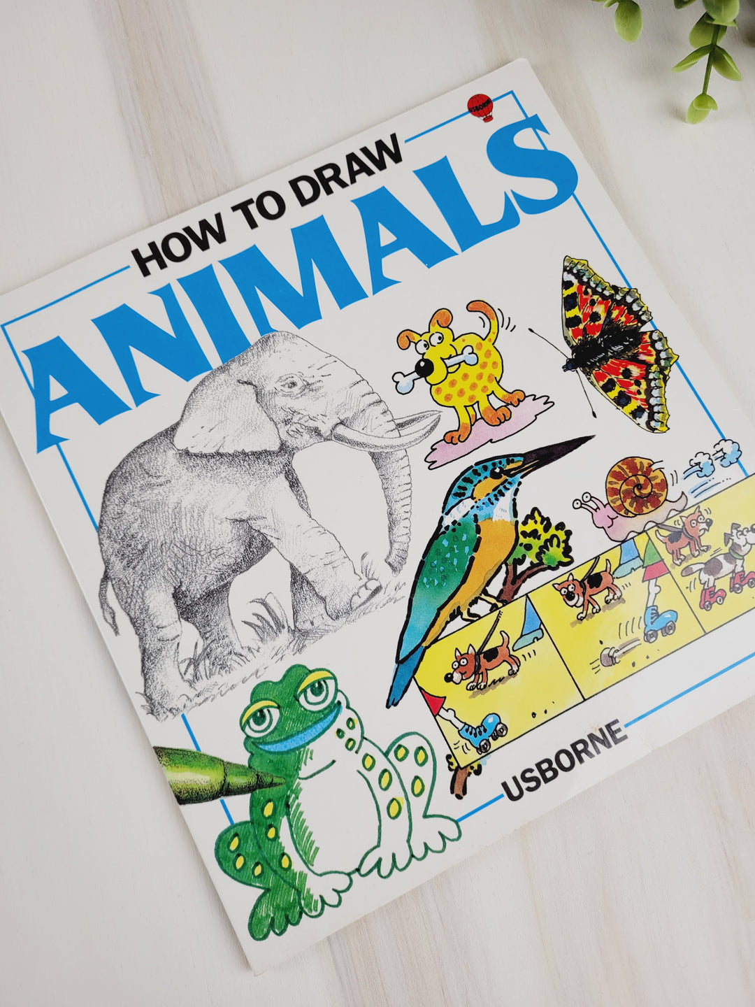 USBORNE HOW TO DRAW ANIMALS BOOK EUC