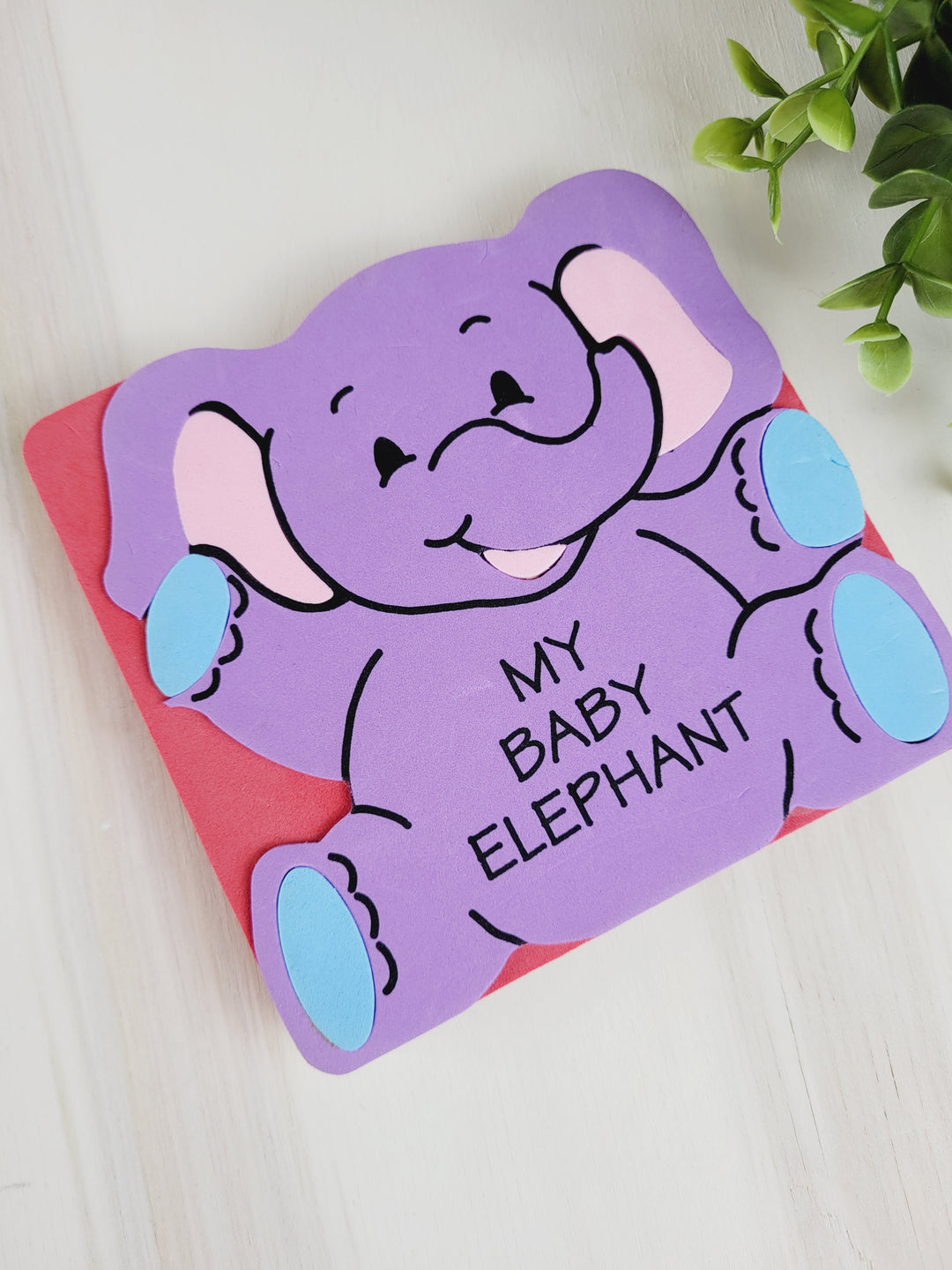 MY BABY ELEPHANT BOARD & FOAM BOOK EUC
