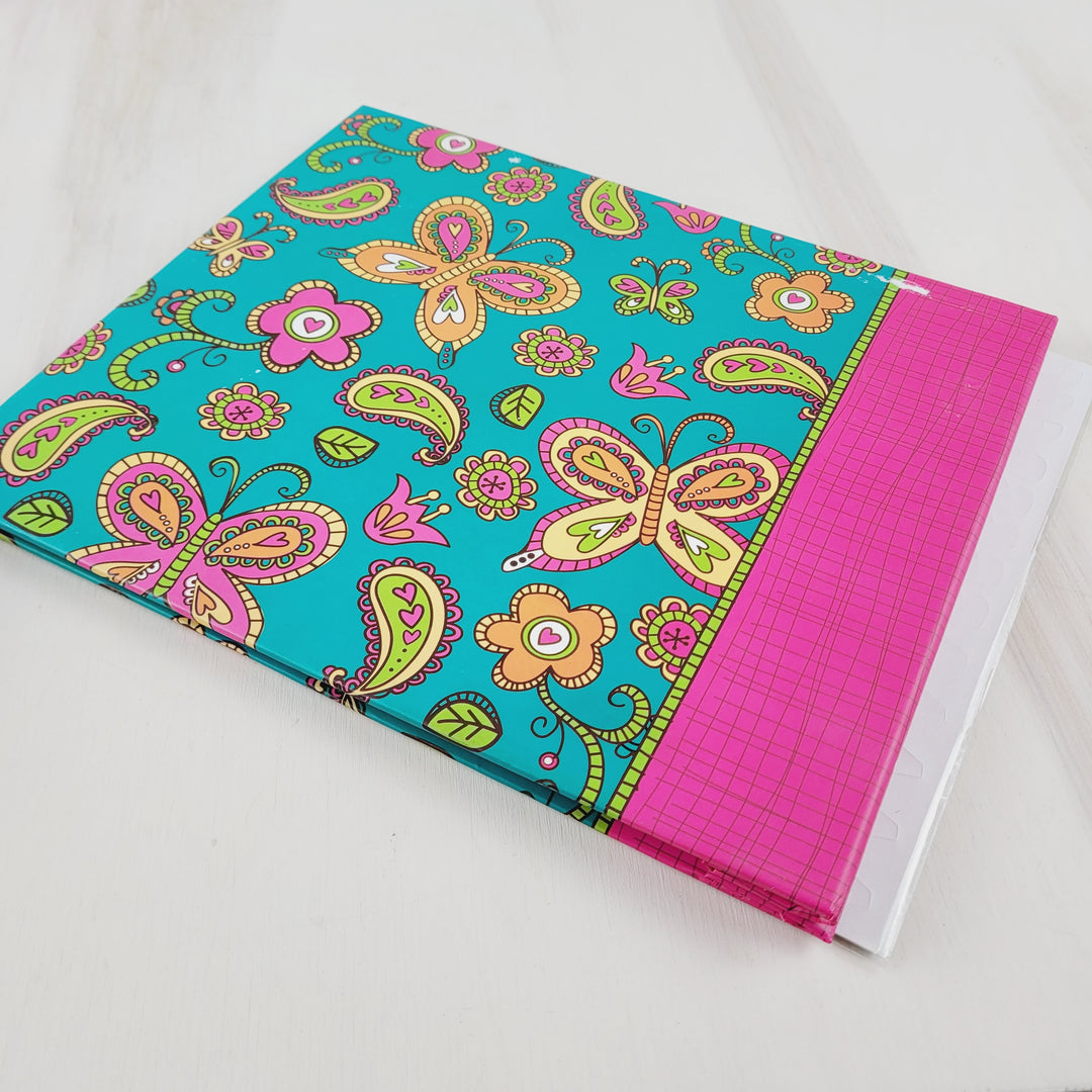 PAISLEY PATTERNED SCRAPBOOK WITH SCRAPBOOK PAPER NEW!