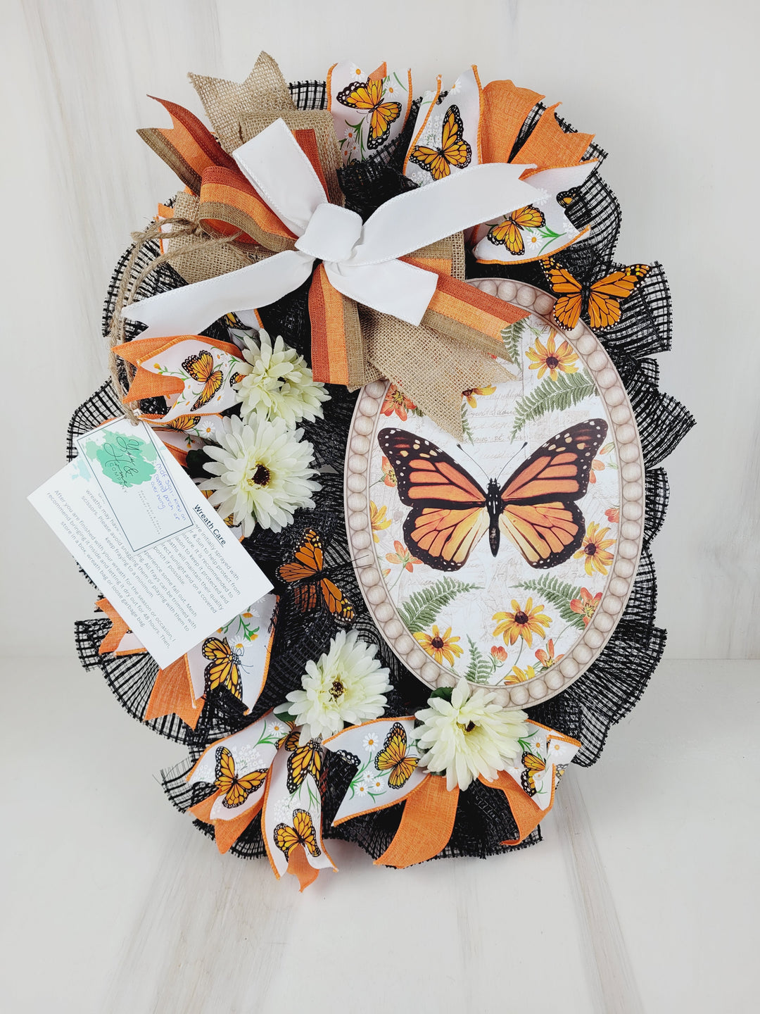 You & Home, Monarch Butterfly Themed Wreath