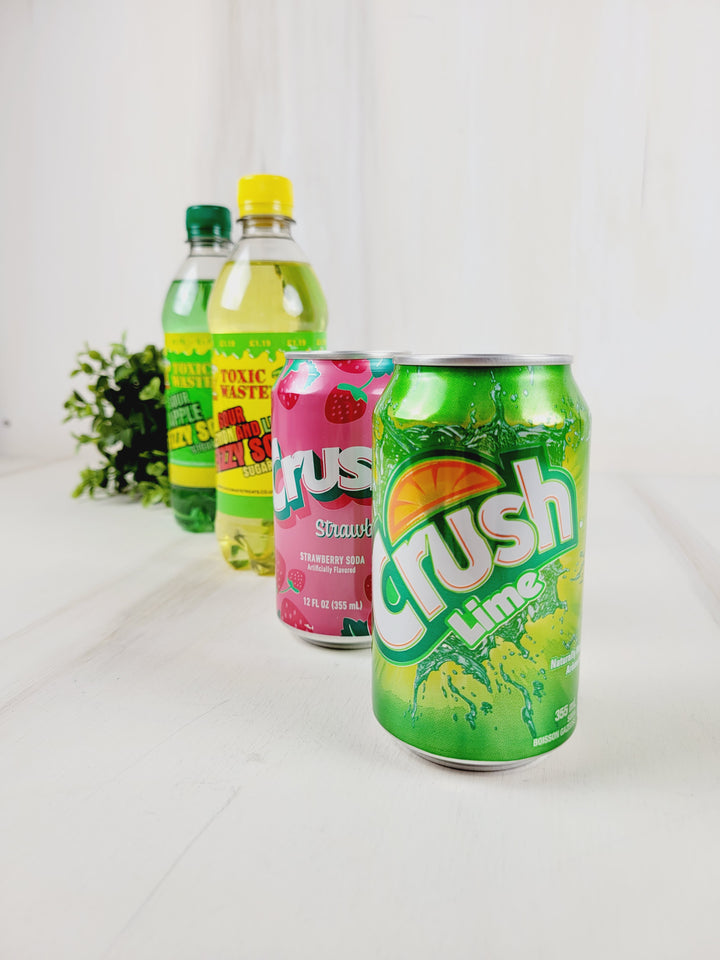 Reel Treats, Toxic Waste Soda Pop & Crush Flavours