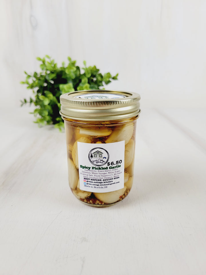 Green Cottage Kitchen, Pickled Garlic (Regular or Spicy)