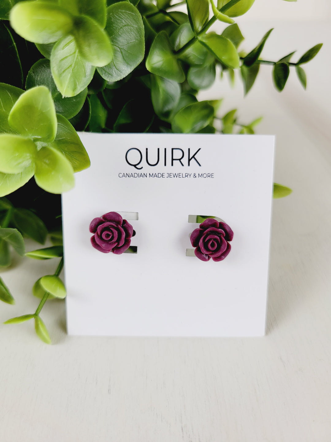 Quirk Handmade Jewelry,  Resin Flower Stud Earrings